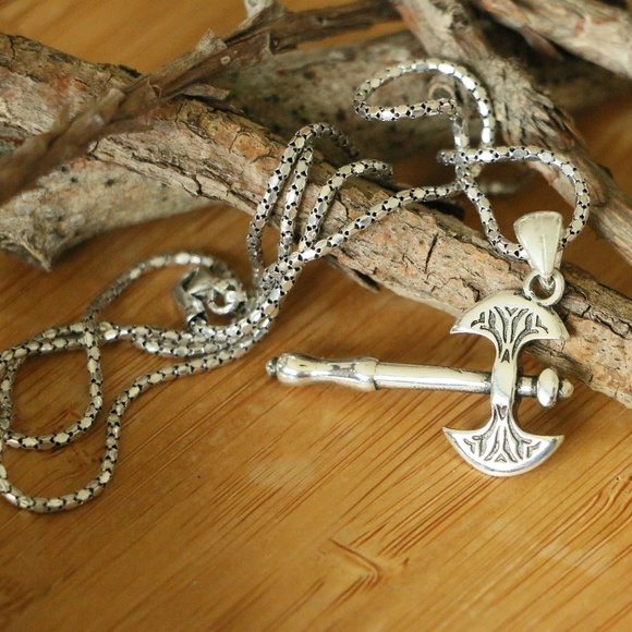 Grand Bazaar Jewelers Other - Sterling Silver Decorated Axe Necklace